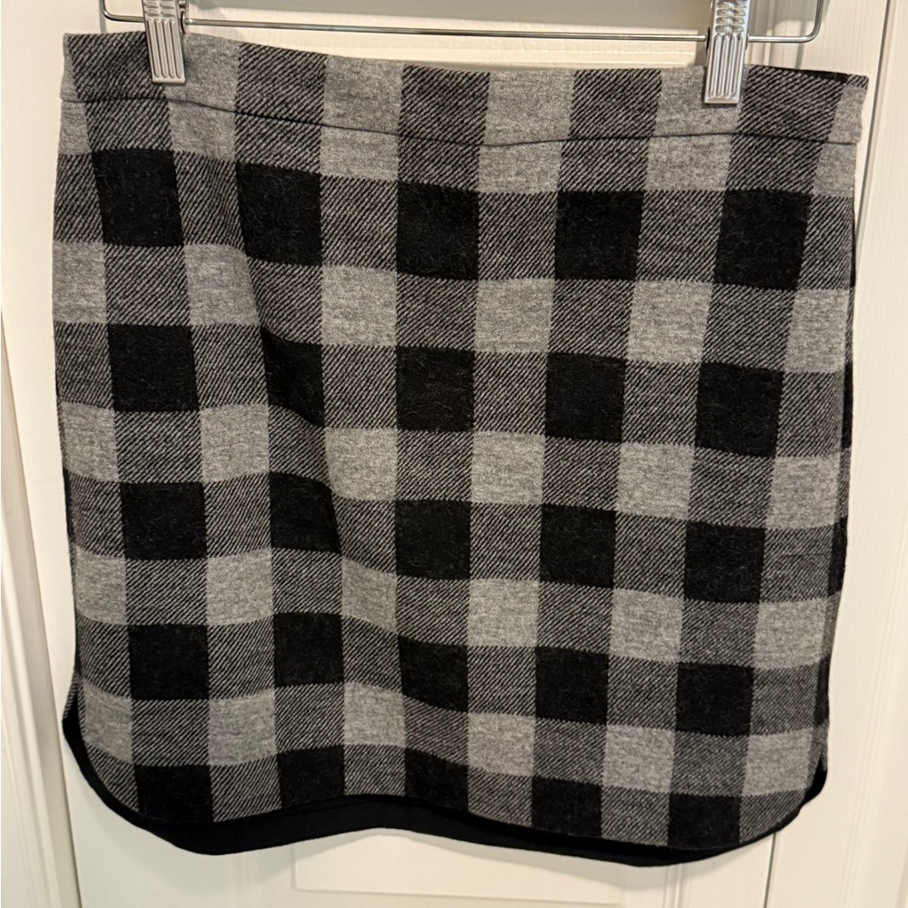 Plaid Checkered Black and Gray Women's Skirt